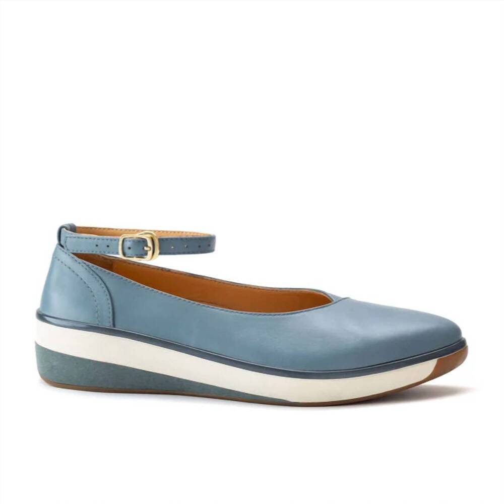 NEW SOLENI SHOES women's ruth flat shoes in azul
